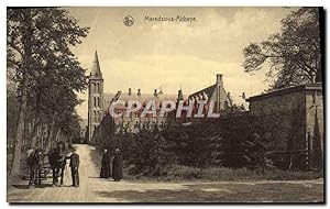 Carte Postale Ancienne Maredsous Abbaye Cheval Attelage