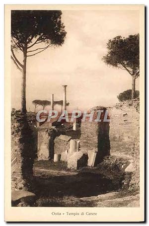 Bild des Verkufers fr Carte Postale Ancienne Ostia Tempio Di Cerere zum Verkauf von CPAPHIL