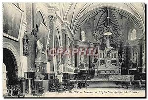 Carte Postale Ancienne Muret Intérieur de l'église Saint Jacques