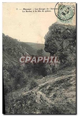 Carte Postale Ancienne Mazamet Les Gorges de L'Arnette le rocher de la tete de sphinx