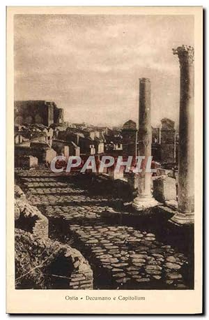 Bild des Verkufers fr Carte Postale Ancienne Ostia Decumano Capitolium zum Verkauf von CPAPHIL