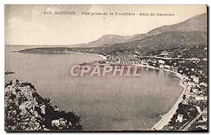 Image du vendeur pour Carte Postale Ancienne Menton vue prise de la Frontiere Baie de Caravan mis en vente par CPAPHIL