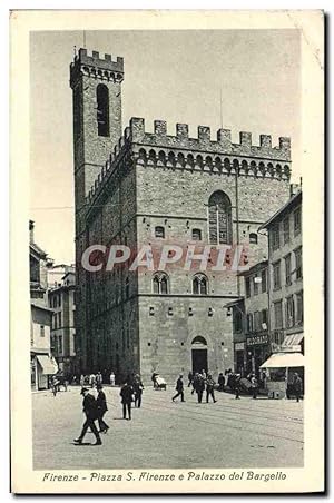 Imagen del vendedor de Carte Postale Ancienne Firenze Piazza S Firenze e Palazzo del Bargello a la venta por CPAPHIL