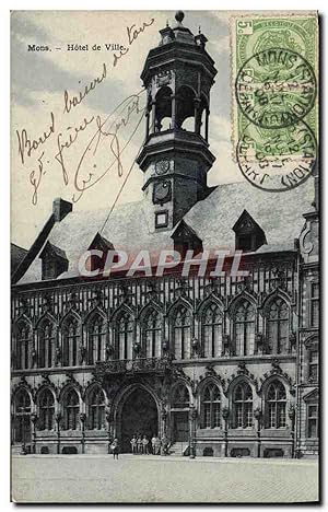 Carte Postale Ancienne Mons Hôtel de ville