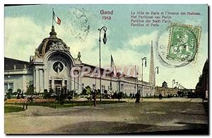 Carte Postale Ancienne Gand 1913 La Ville de Paris et l'Avenue des Nations