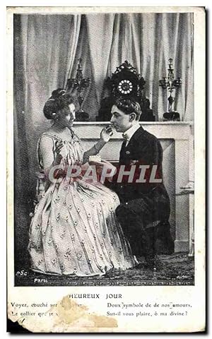 Seller image for Carte Postale Ancienne Femme Heureux Jour for sale by CPAPHIL