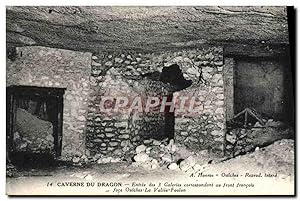 Seller image for Carte Postale Ancienne Caverne Du Dragon Entre des 3 galeries correspondant au front franais face Outches la valle Foulon for sale by CPAPHIL