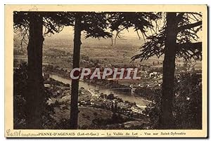 Carte Postale Ancienne Penne D'Agenais La Vallée du Lot vue sur Saint Sylvestre
