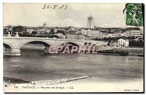 Carte Postale Ancienne Valence vue Prise des Granges