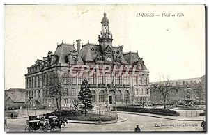 Carte Postale Ancienne Limoges Hôtel De Ville
