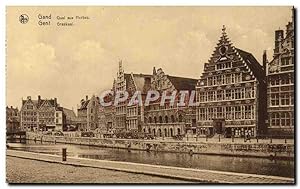 Carte Postale Ancienne Gand Quai aux Herbes