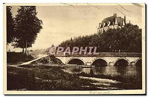 Carte Postale Ancienne Châteauroux Le Pont Saint Christophe et la château Raoul K