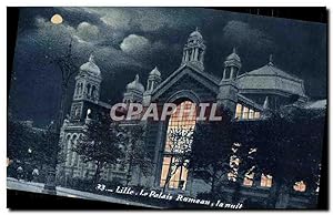 Carte Postale Ancienne Lille Le Palais Rameau La Nuit