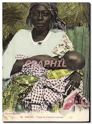 Carte Postale Ancienne Dakar Type De Femme Lahobe Senegal