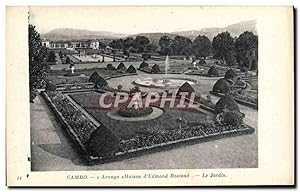 Carte Postale Ancienne Cambo Arnaga Maison D'Edmond Rostand Le jardin