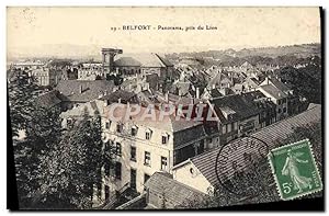 Carte Postale Ancienne Belfort Panorama Pris du Lion