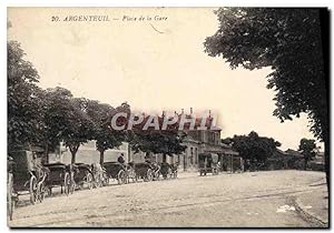 Carte Postale Ancienne Argenteuil Place de la Gare