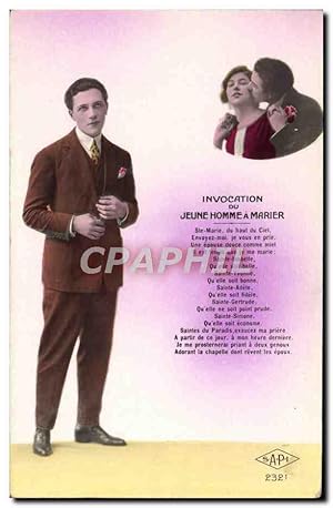 Seller image for Carte Postale Ancienne Invocation Du Jeune Homme A Marier for sale by CPAPHIL