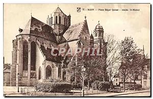 Carte Postale Ancienne Dijon Place Edgar Quinet Abside St Michel