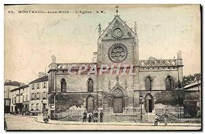 Carte Postale Ancienne Montreuil Sous Bois L'Eglise