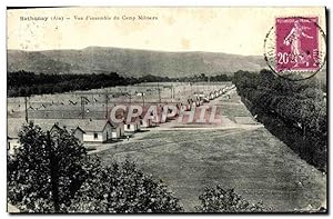 Carte Postale Ancienne Sathonay vue D'Ensemble Du Camp Militaire Militaria