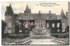 Carte Postale Ancienne La Bretagne Pittoresque Château De Kergrist Façade Est