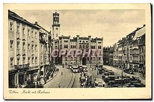Carte Postale Ancienne Littau Markt Mit Rathaus