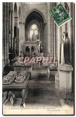 Carte Postale Ancienne L'Abbaye De Saint Denis Les tombeaux vue d'ensemble