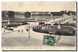 Image du vendeur pour Carte Postale Ancienne Tours La Place des Arts et les Jardins mis en vente par CPAPHIL