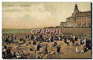 Carte Postale Ancienne Ostende La Plage A Midi