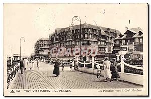 Seller image for Carte Postale Ancienne Trouville Reine des Plages Les Planches Vers L'Htel Flaubert for sale by CPAPHIL