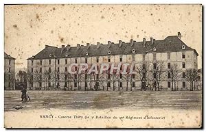 Carte Postale Ancienne Nancy Caserne Thiry 3eme bataillon du 20eme regiment d'infanterie Militaria