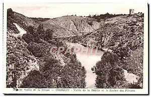 Carte Postale Ancienne Crozant Vallée de la Sedelle et le Rocher des fîleuses