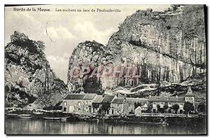 Carte Postale Ancienne Bords De La Meuse Les Rochers En Face De Profondeville