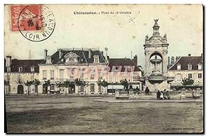 Carte Postale Ancienne Châteaudun Place Du 18 octobre