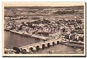 Carte Postale Ancienne Namur Pont de jambes et panorama de Jambes