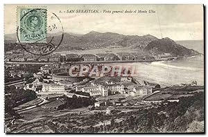 Carte Postale Ancienne San Sebastian Vista Général Desde Et Monte Ulia