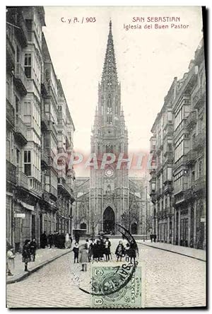 Carte Postale Ancienne San Sebastian Iglesia Del Buen Pastor