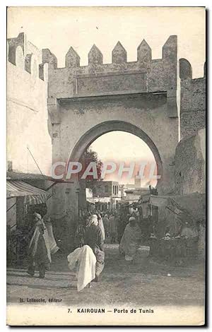 Carte Postale Ancienne Kairouan Porte De Tunis