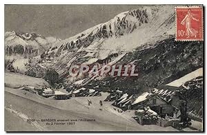 Carte Postale Ancienne Bareges enseveli Sous l'Avalanche 2 fevrier 1907