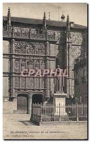 Carte Postale Ancienne Salamanca Fachada De La Universidad Vinda de Calau e Hijo