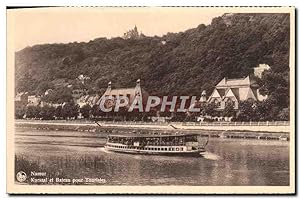 Carte Postale Ancienne Namur Kursaal et bateau pour toursites