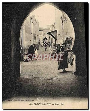 Carte Postale Ancienne Marrakech Une Rue