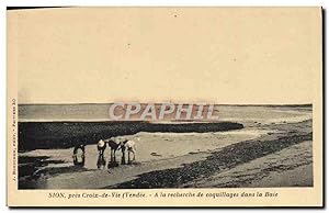 Image du vendeur pour Carte Postale Ancienne Sion Pres Croix de Vie A la Recherche de coquillages dans la baie mis en vente par CPAPHIL