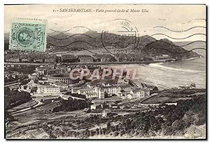 Carte Postale Ancienne San Sebastian Vista Général Desde El Monte Ulia