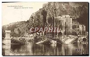 Carte Postale Ancienne vue générale Dinant Pont Militaria