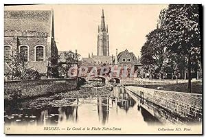 Carte Postale Ancienne Bruges Le Canal Et La Fleche Notre Dame