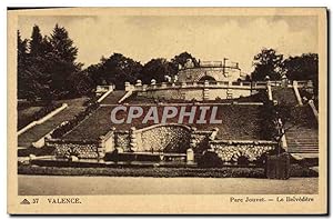 Carte Postale Ancienne Valence Parc Jouvet le Belvedere