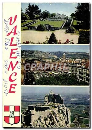 Carte Postale Moderne Valence Parc Jouvet Place de la Republique Ruines de Crussol