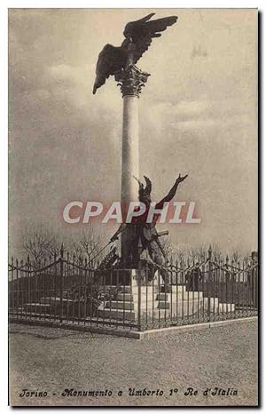 Carte Postale Ancienne Torino Monumento A Umberto 1 Re D'Italia Aigle